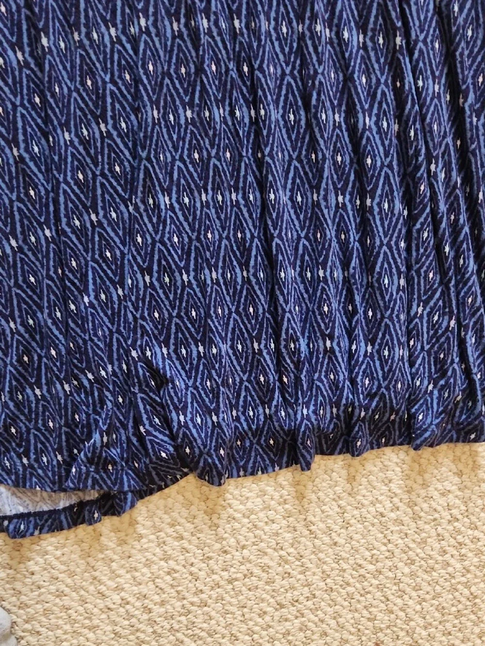 Mudd Navy Blue Diamond-Pattern Maxi Skirt